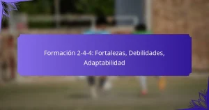 Formación 2-4-4: Fortalezas, Debilidades, Adaptabilidad