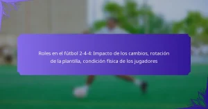 Roles en el fútbol 2-4-4: Impacto de los cambios, rotación de la plantilla, condición física de los jugadores