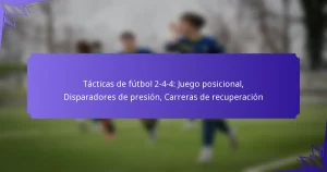 Tácticas de fútbol 2-4-4: Juego posicional, Disparadores de presión, Carreras de recuperación